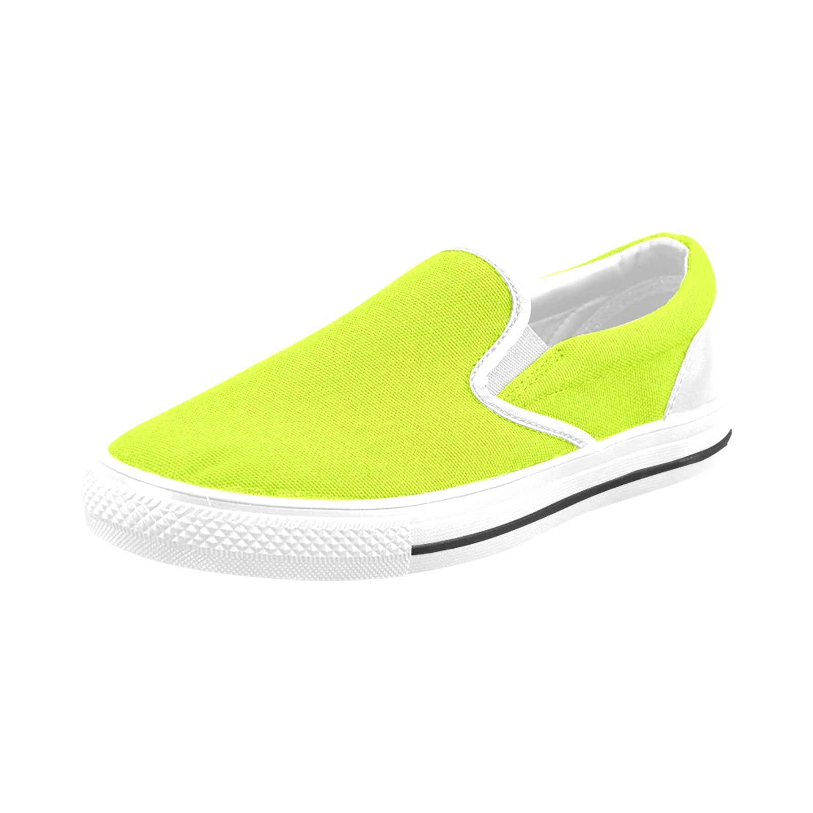 Men's Florescent Yellow Solid Slip-on Shoes