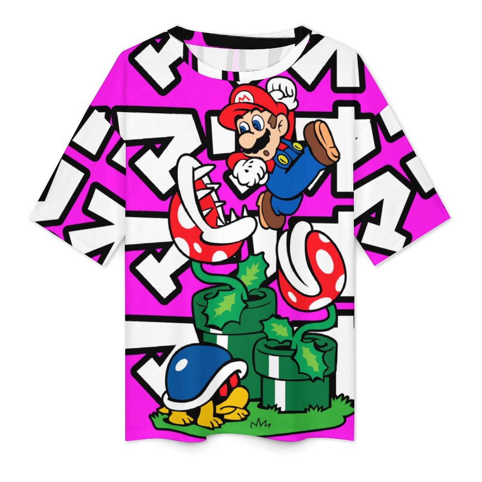 Women's Super Mario Anime Oversized T-shirt