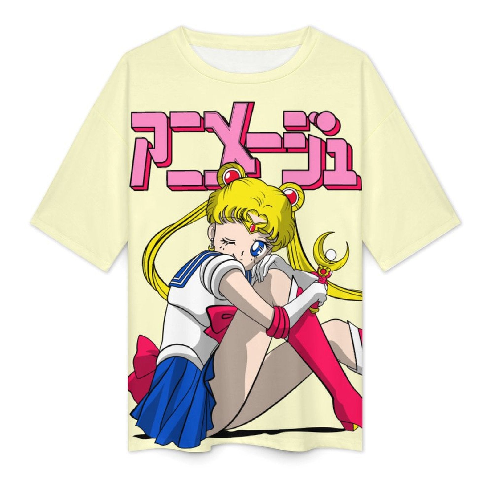 Women's Sailor Moon Chill Mode Anime Oversized T-shirt