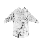 Women's White Mystery Abstract Blanket Hoodie