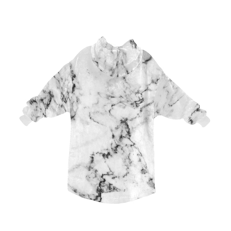 Women's White Mystery Abstract Blanket Hoodie