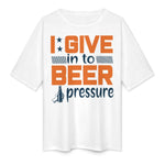 Men's Beer Pressure Typography Oversized T-shirt