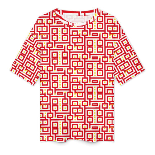 Women's Psychedelic Maze Acid & Punk Oversized T-shirt