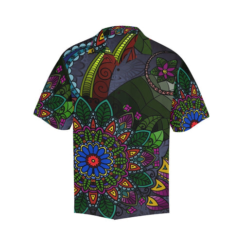 Men's Shady Mandala Burst Abstract Half Sleeve Shirt