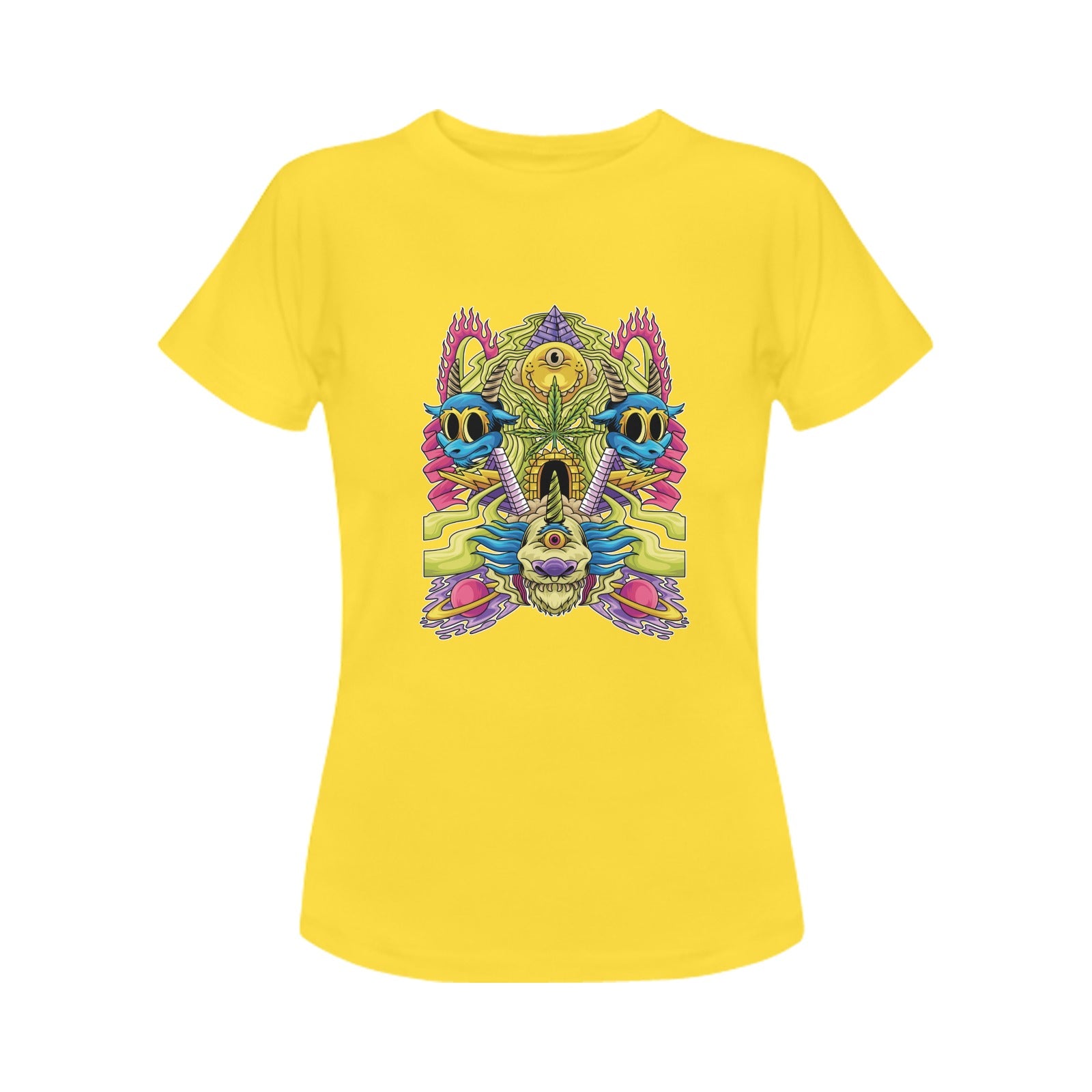 Women's Multi Monster Acid & Punk Classic Fit T-shirt