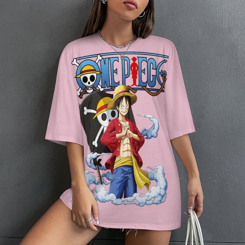 Women's Sailor Luffy One Piece Anime Oversized T-shirt