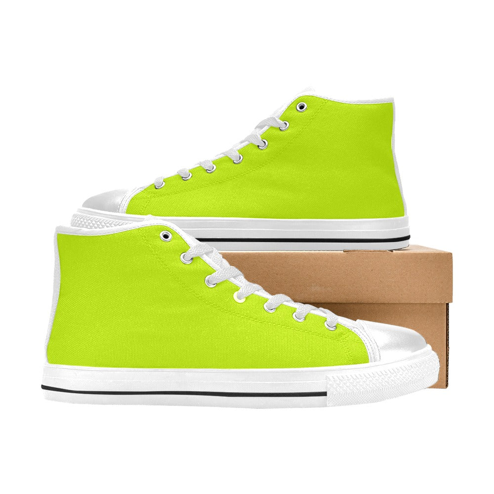 Men's Florescent Yellows Solid High Top Shoes
