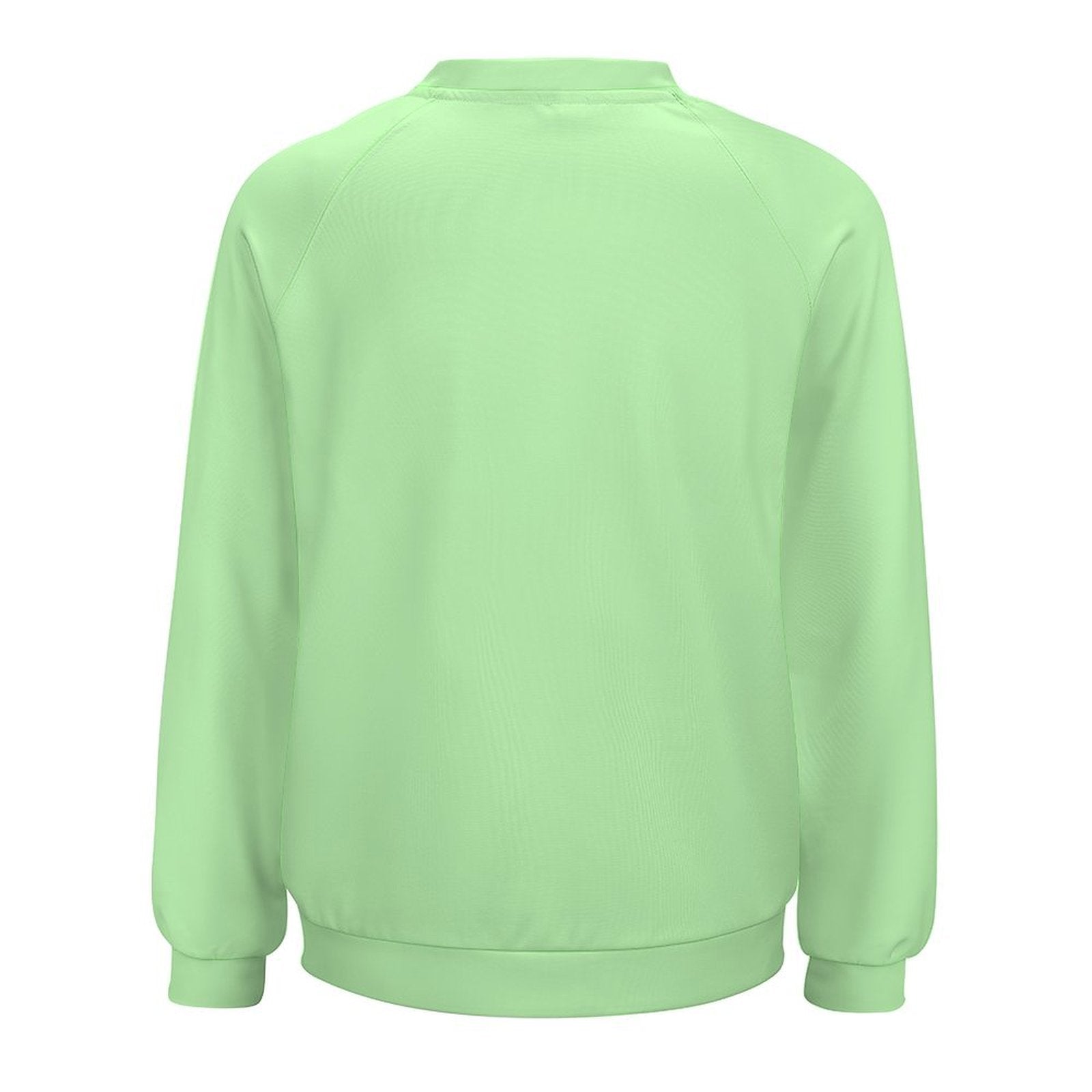 Women's Granny Smith Apple Green Solid Sweatshirt