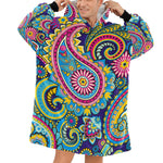 Men's Traditional Asian Paisley Elements Abstract Blanket Hoodie