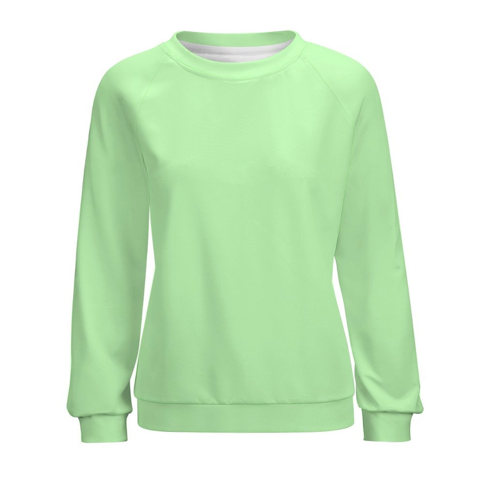Women's Granny Smith Apple Green Solid Sweatshirt