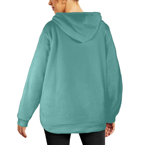 Women's Fe-male Abstract Flannel Hoodie