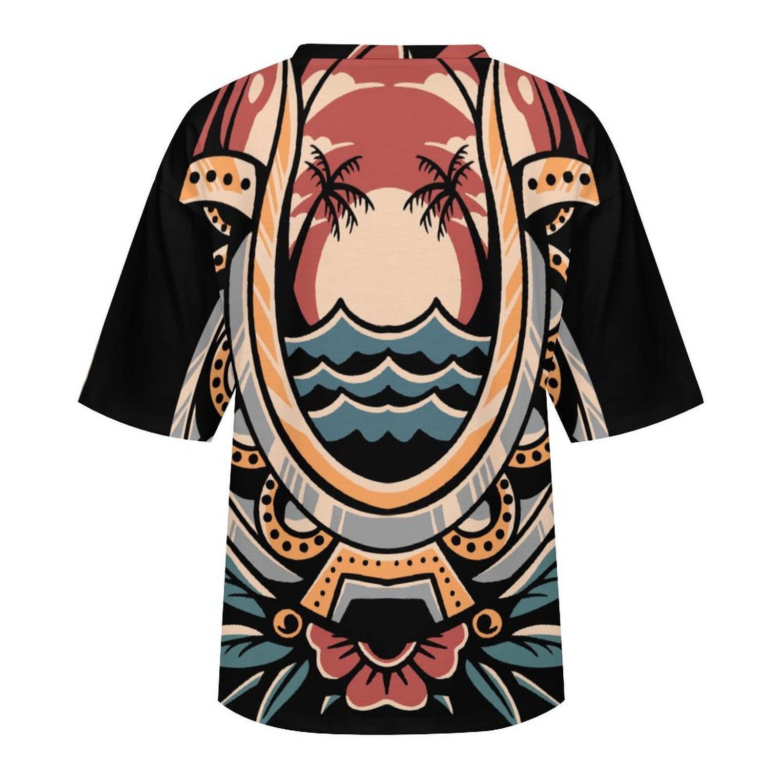 Women's Beach Sunset Acid & Punk Oversized T-shirt