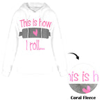Women's Rolling Style Abstract Flannel Hoodie