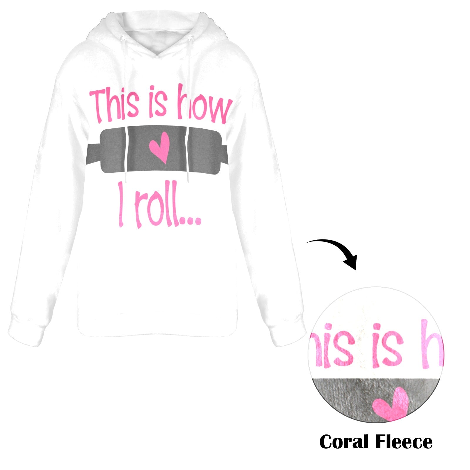 Women's Rolling Style Abstract Flannel Hoodie