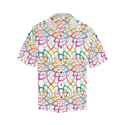 Men's Colorful Spiralla Abstract Half Sleeve Shirt