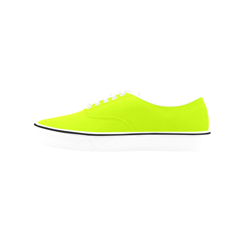 Women's Fluorescent Yellows Solid Low Top Shoes