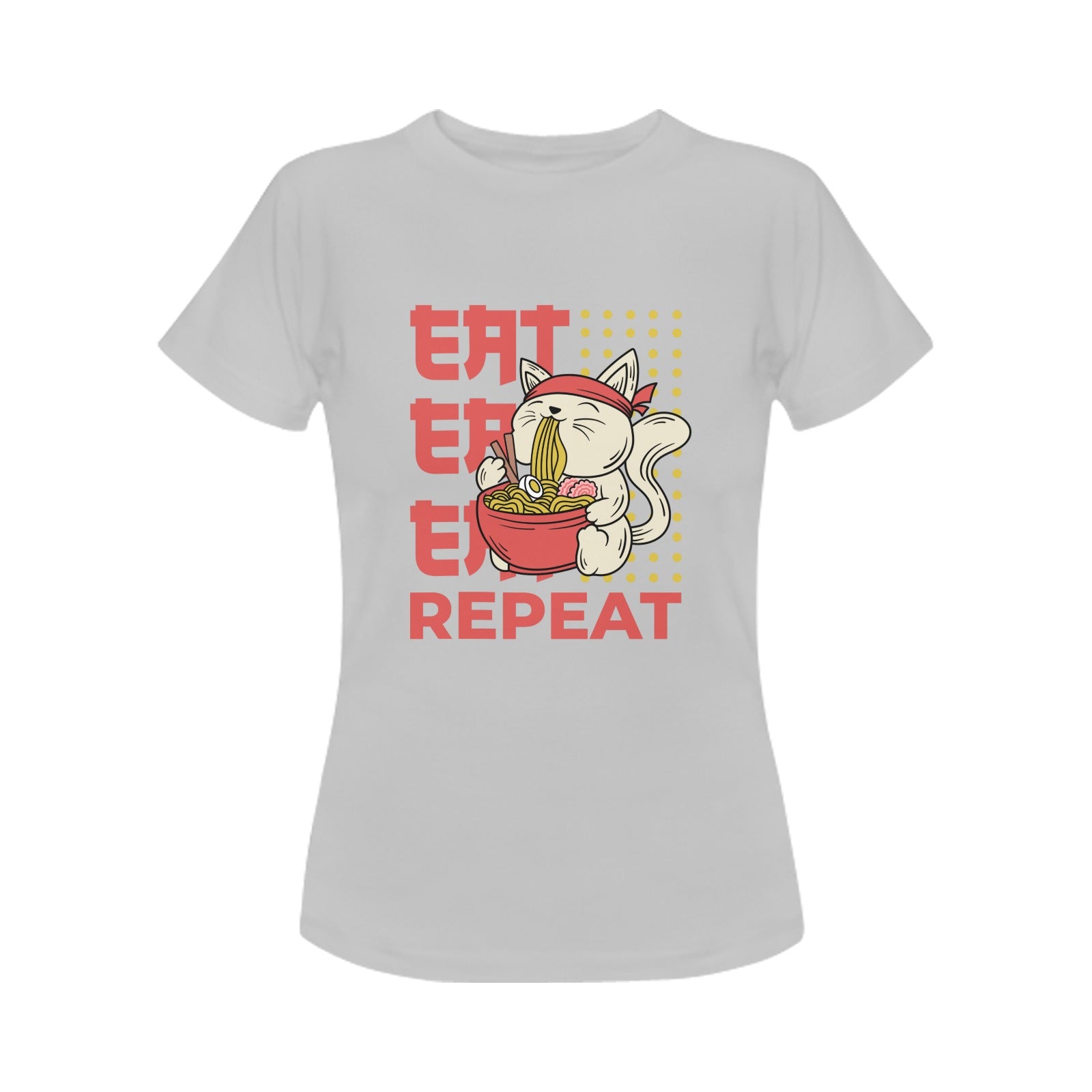 Women's Eat Repeat Abstract Classic Fit T-shirt