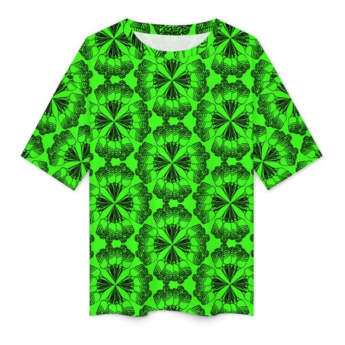 Women's Psychedelic Pattern Acid & Punk Oversized T-shirt