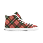 Men's Tartan Blaze Abstract High Top Shoes