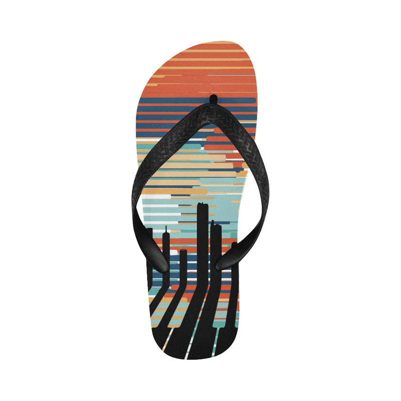 Women's Sunrise City Light Abstract Flip Flops