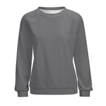 Women's Dim Grey Solid Sweatshirt