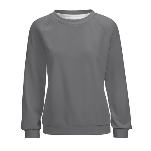 Women's Dim Grey Solid Sweatshirt