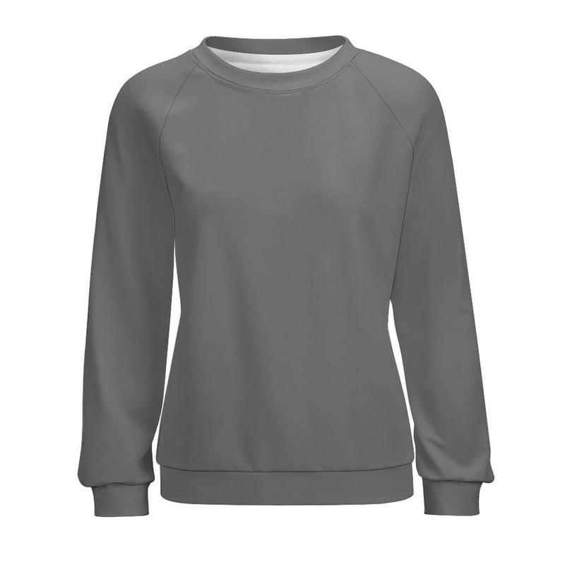 Women's Dim Grey Solid Sweatshirt