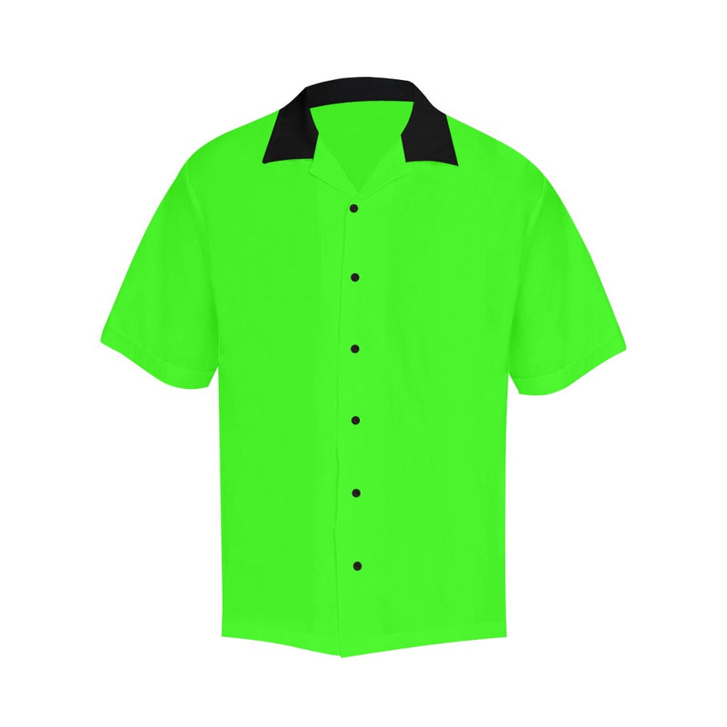 Men's Neon Green Solid Half Sleeve Shirt