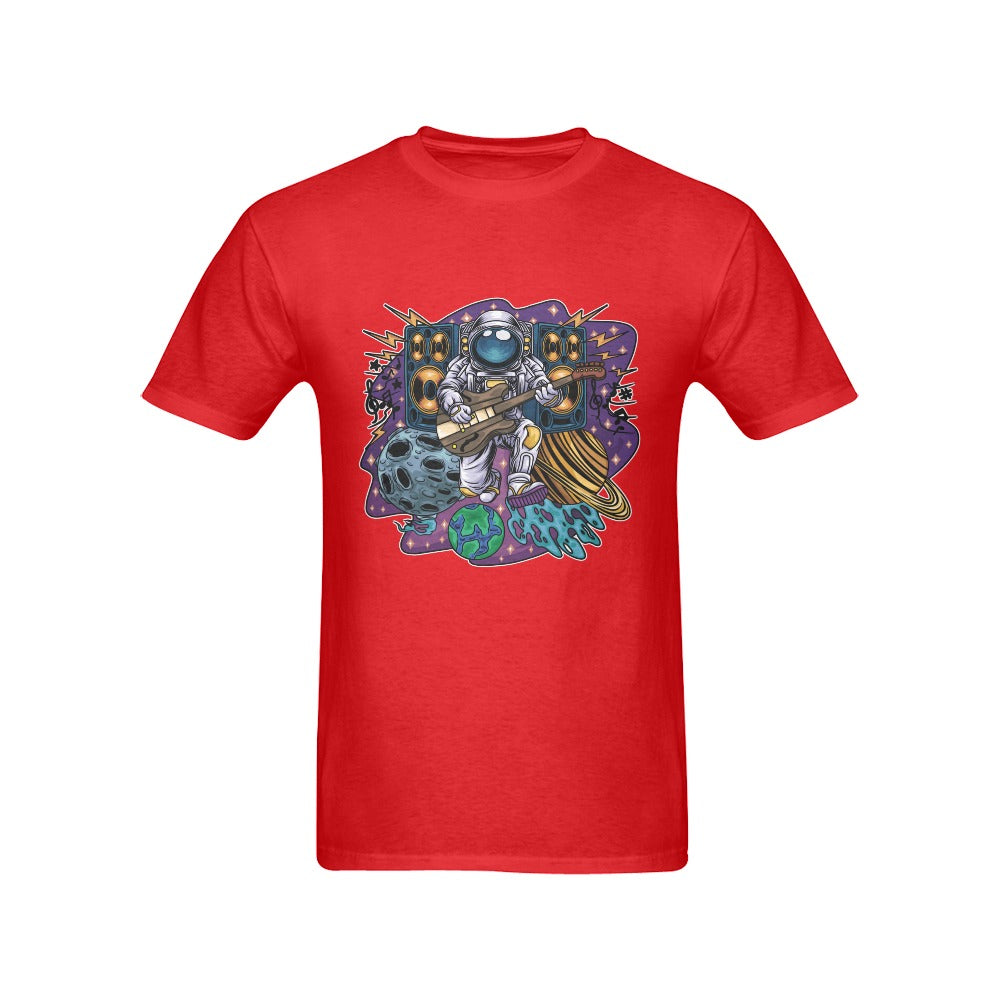 Men's Astronaut Guitar Streetwear Classic Fit T-shirt