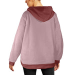Women's Rosy Brown & Brown Solid Flannel Hoodie