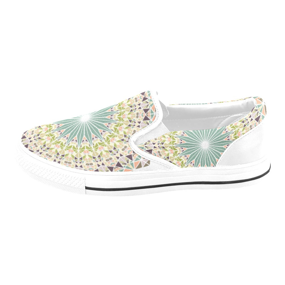 Women's Ethereal Bloom Abstract Slip-on Shoes