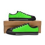 Men's Neon Green Solid Low Top Shoes