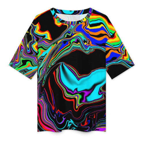 Women's Acid Rain Psychedelic Acid & Punk Oversized T-shirt