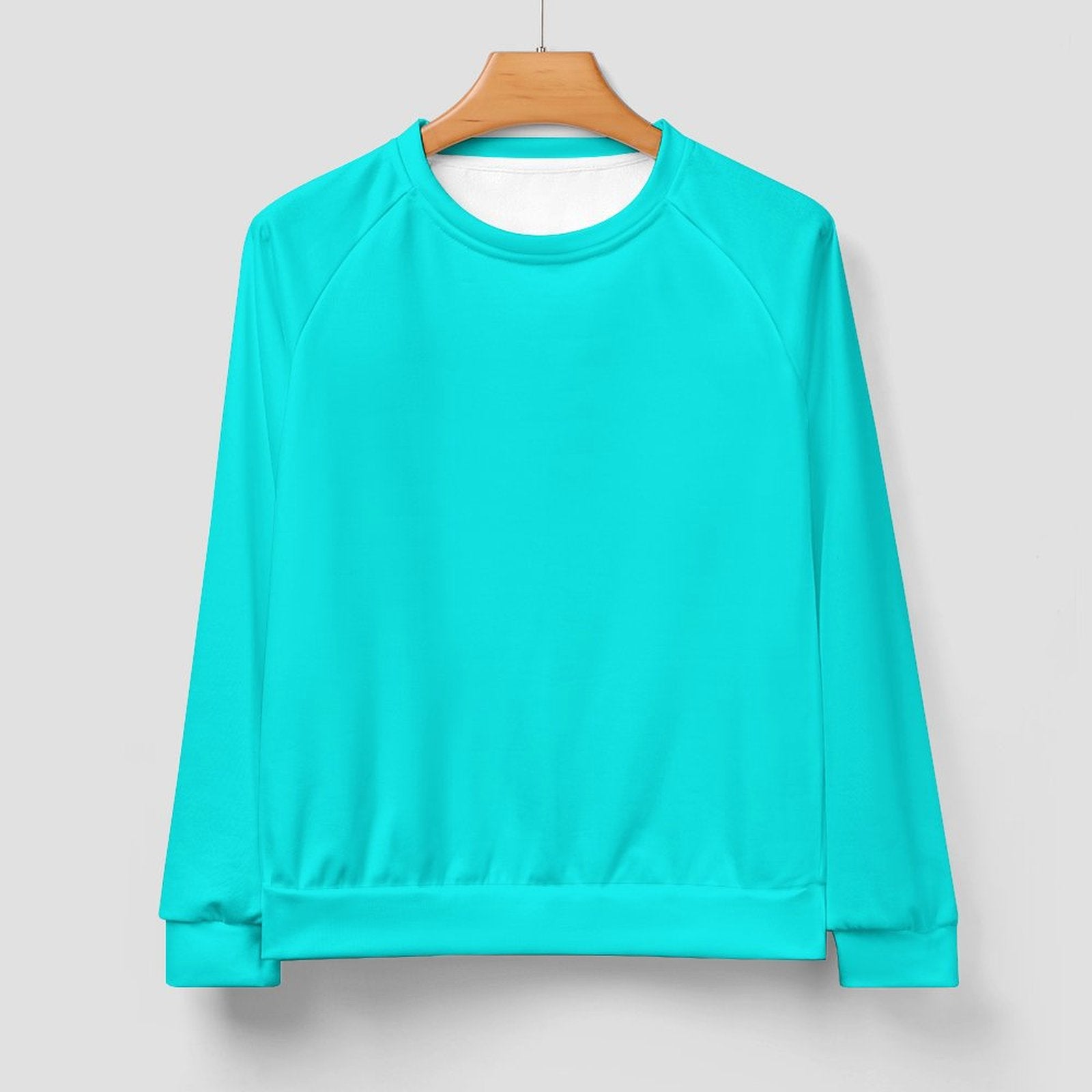 Men's Turquoise Solid Sweatshirt