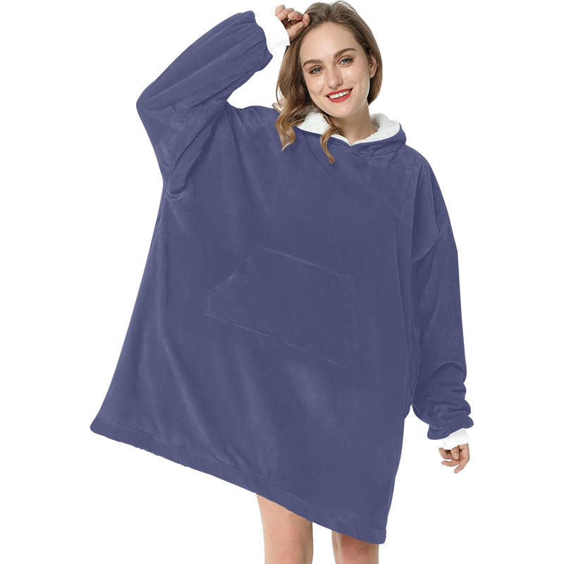 Women's UCLA Blue Solid Blanket Hoodie