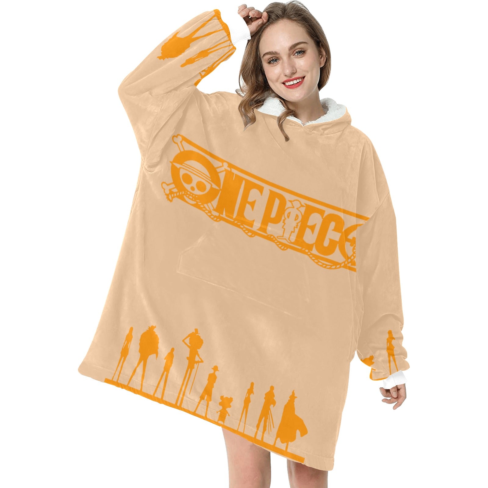 Women's One Piece Anime Blanket Hoodie