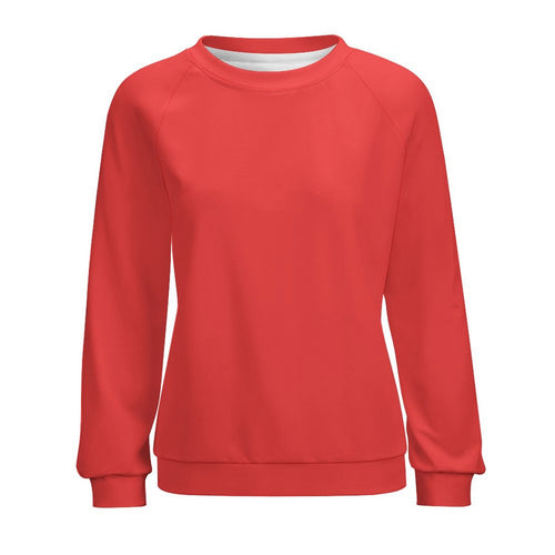 Women's Jasper Red Solid Sweatshirt