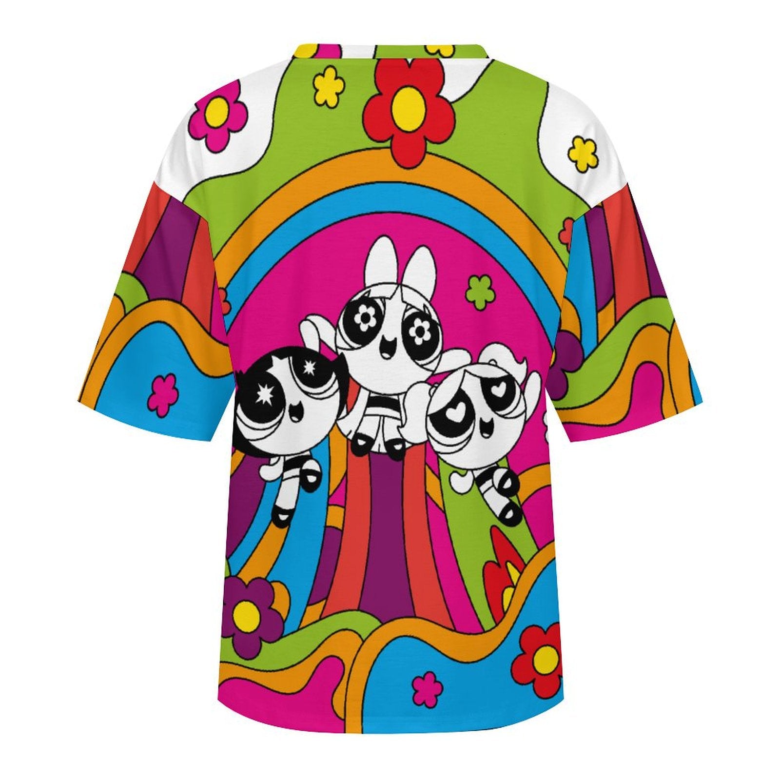 Women's Powerpuff Girls Anime Oversized T-shirt