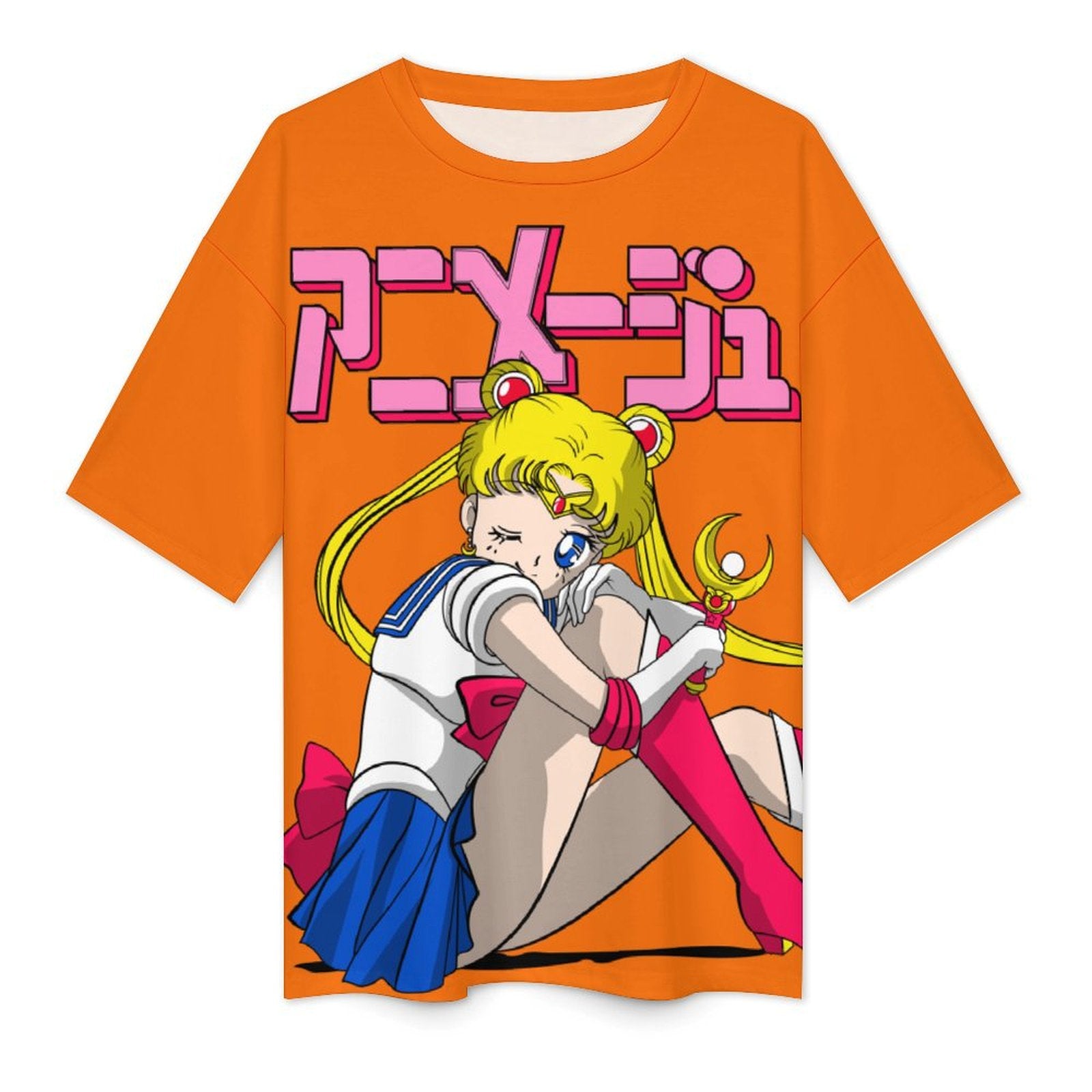 Women's Sailor Moon Chill Mode Anime Oversized T-shirt