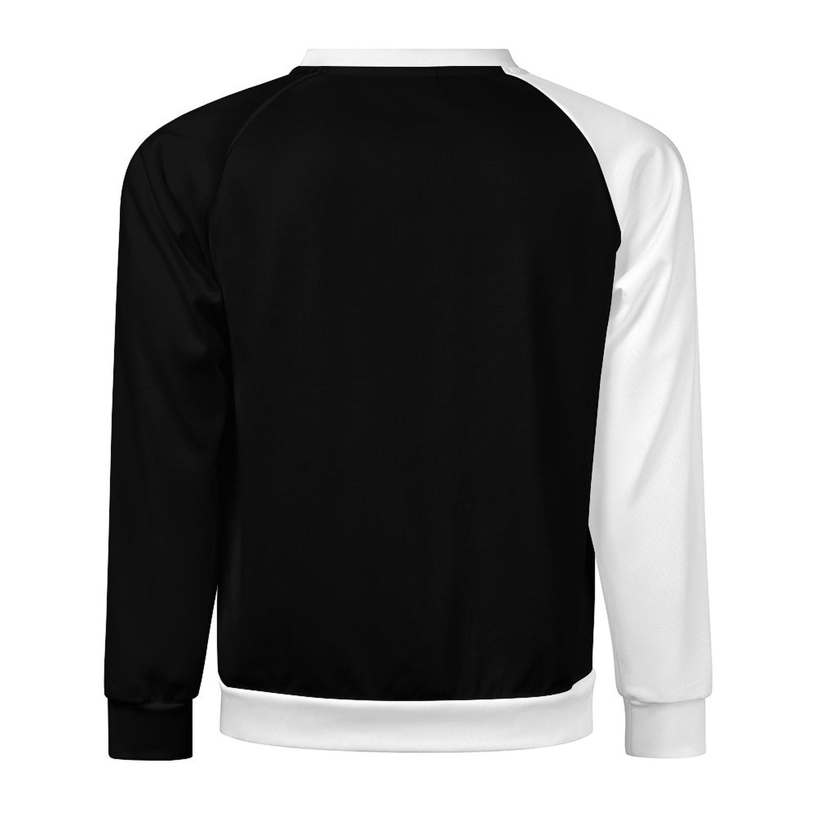 Men's Black & White Solid Sweatshirt