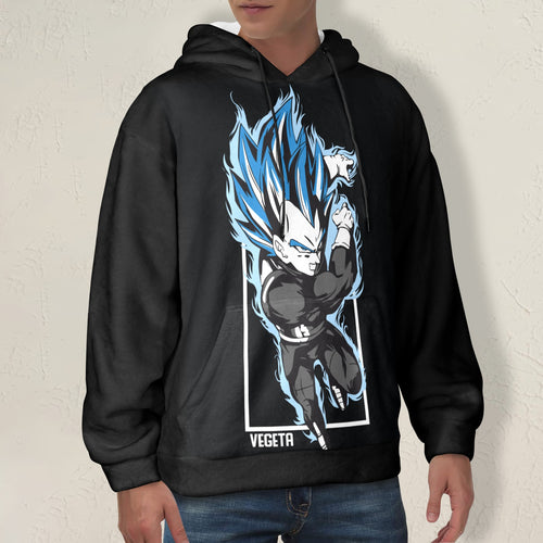 Men's Vegeta Dragon Ball Z Anime Flannel Hoodie
