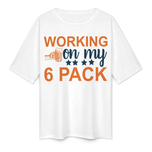 Women's 6 Pack Typography Oversized T-shirt