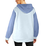 Women's Alice Blue & UCLA Blue Solid Flannel Hoodie