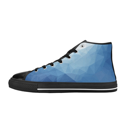 Women's Blue Prism Abstract High Top Shoes
