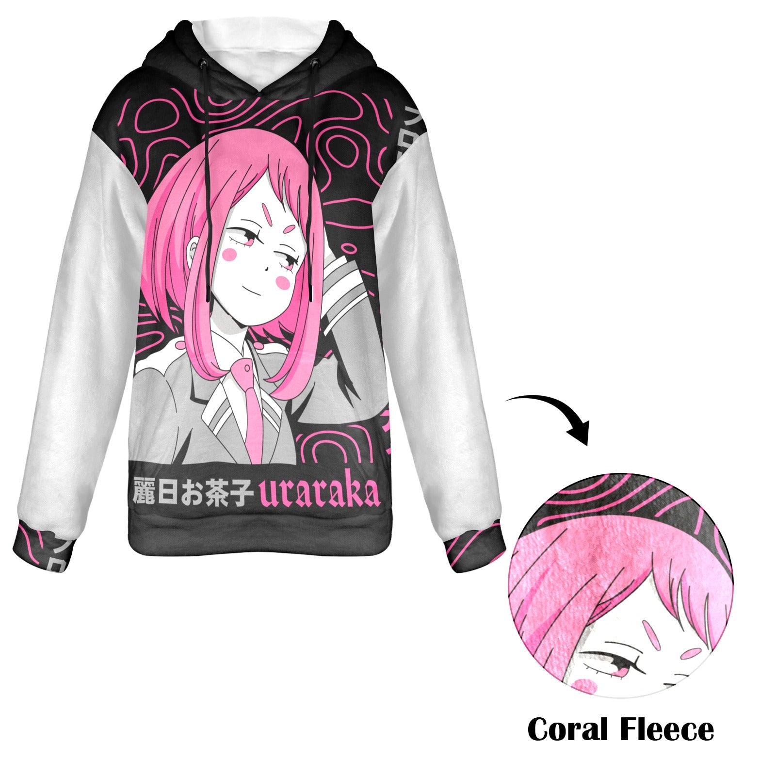 Women's Uraraka My Hero Academia Anime Flannel Hoodie