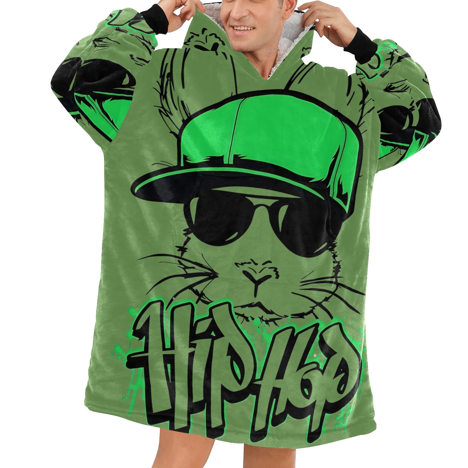 Men's Hip Hop Streetwear Blanket Hoodie