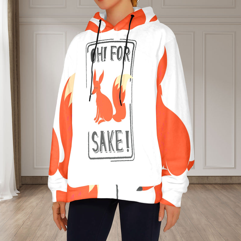 Women's 'F' Sake Abstract Flannel Hoodie