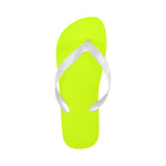 Men's Fluorescent Yellow Solid Flip Flops