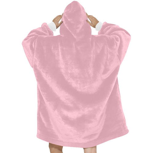 Women's Pale Chestnut Pink Solid Blanket Hoodie