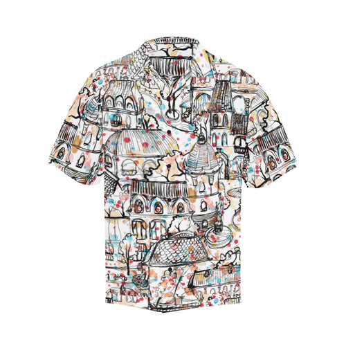 Men's Old City Abstract Half Sleeve Shirt